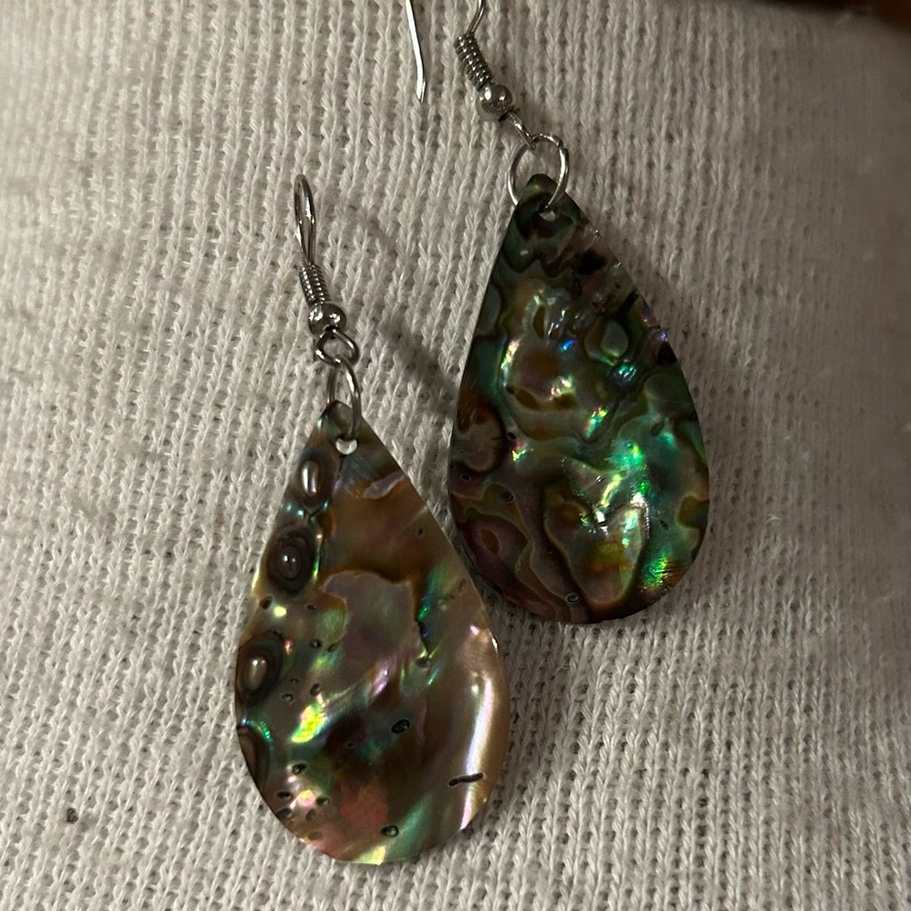 Sterling Silver with Abalone Bracelet & Earrings - Picture 5 of 5